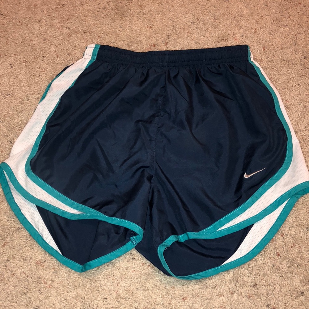 navy blue nike running shorts